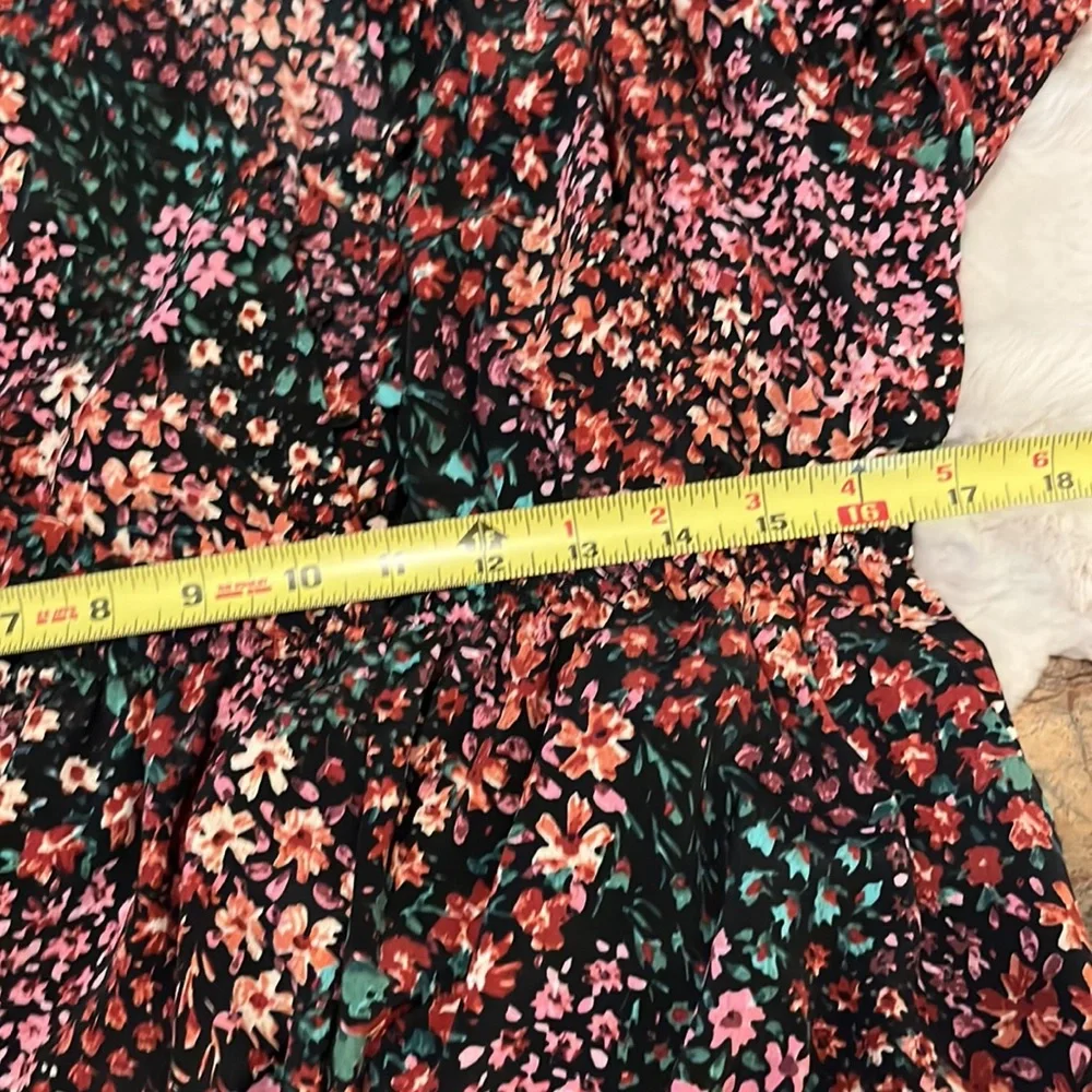 Zara Woman’s Balloon Sleeve V Neck Flowy Full Length Floral Print Jumpsuit XS